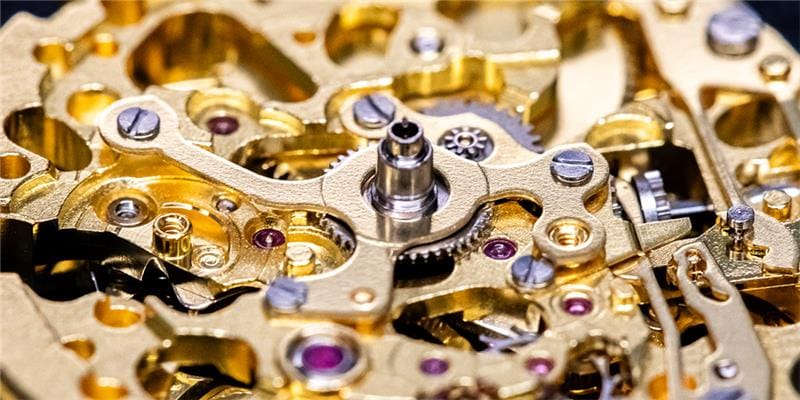 Close Up of Automatic Movement Type of Watch Movement Mechanisms