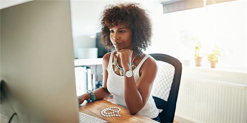 When You should get your dial refinish Woman On Computer For Online Jewelry Repair By-Mail