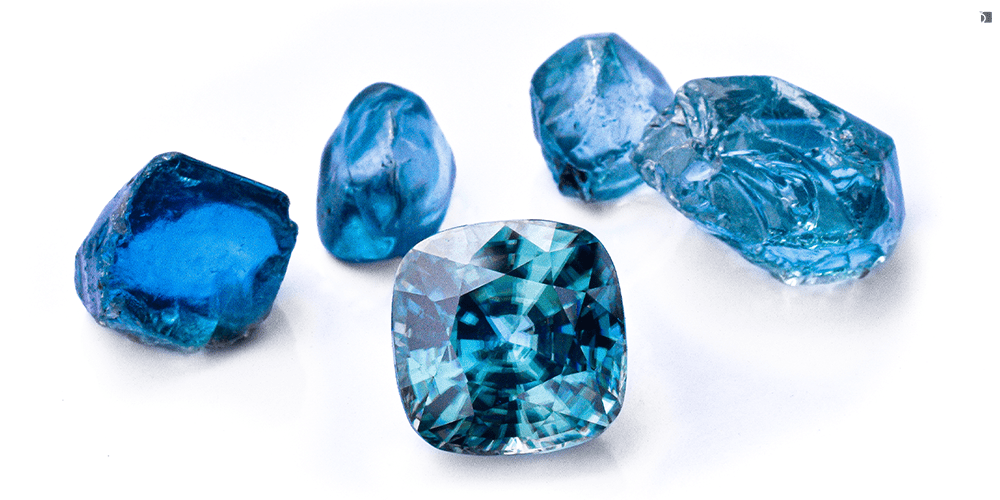 Loose Blue Zircon Gemstones