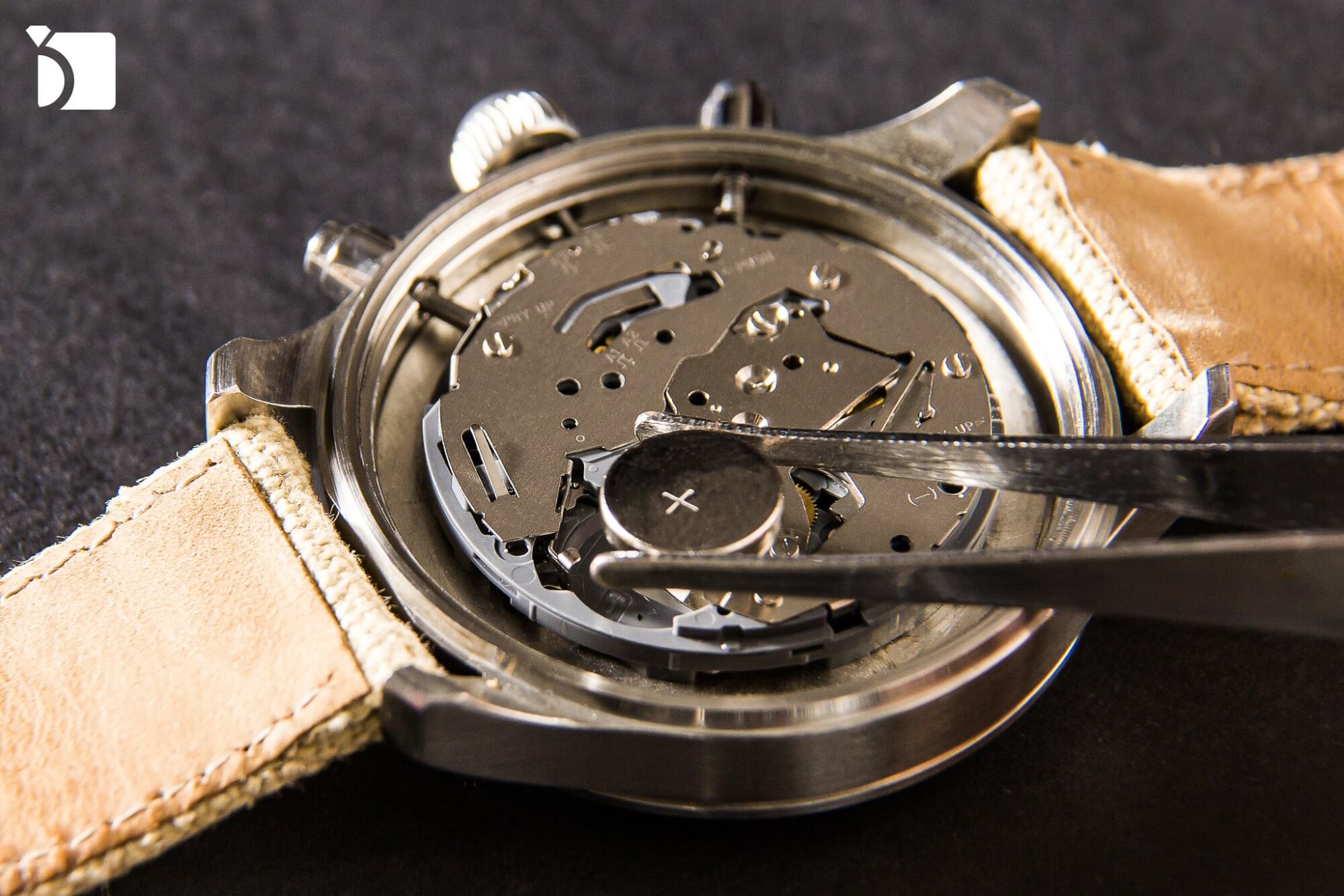 Image showcasing quartz watch movement repair