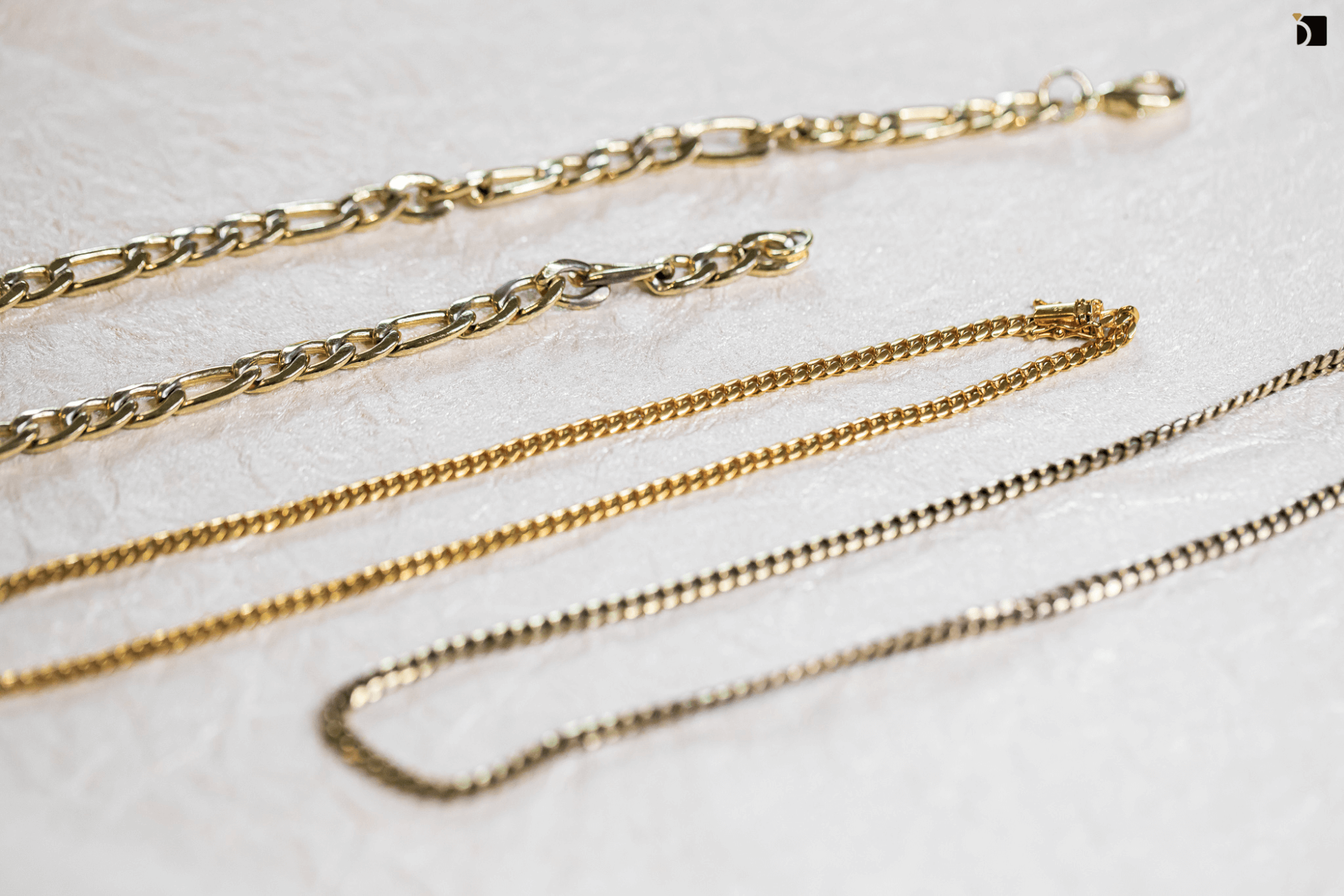 Image Showing the Different styles of Necklace Chain Jewelry: Repair Options.