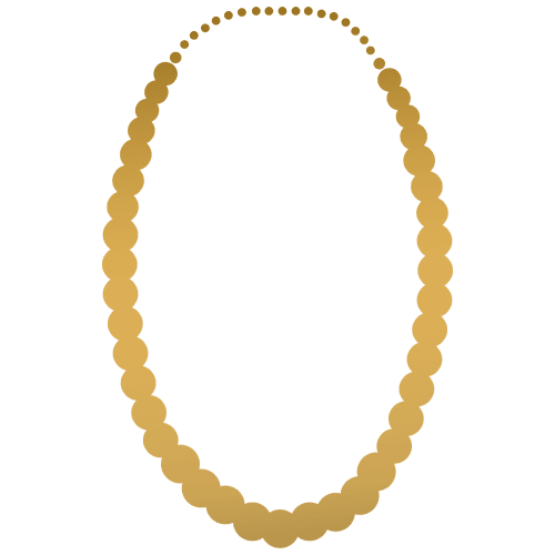Icon of gold pearl necklace