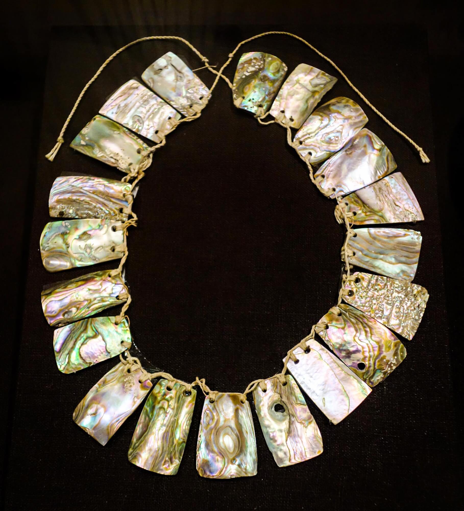 Image showcasing Miwok Abalone Necklace from the Oakland Museum
