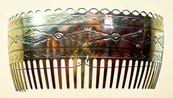 Image showcasing a Silver Comb by Bruce Caesar, Southern Plains Metalsmith