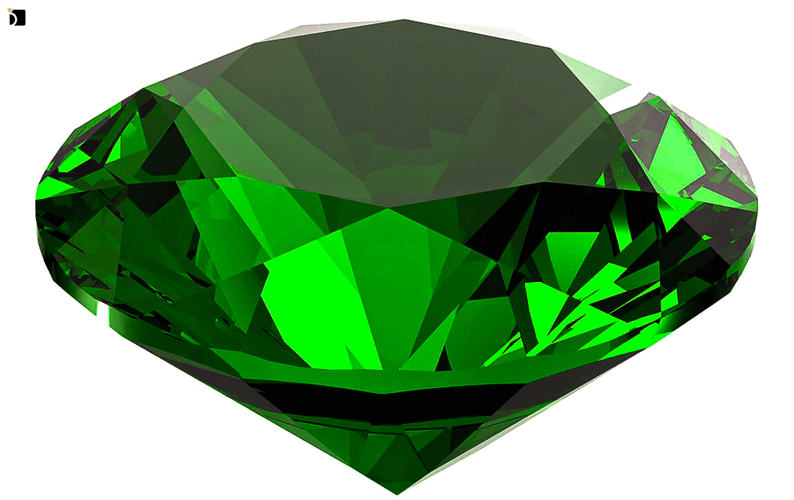 Image showcasing single emerald gemstone