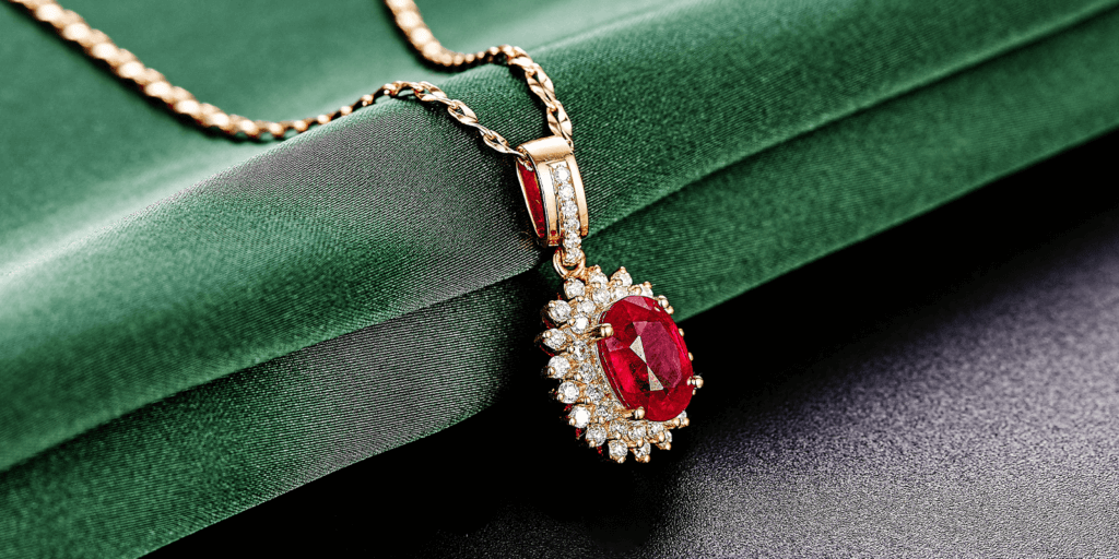 EssPro Restored Ruby and Diamond Necklace Feature