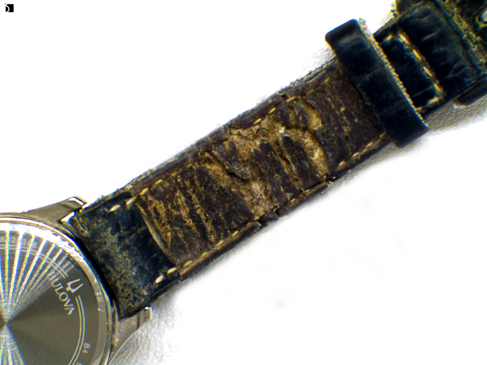 Image Showcasing a Bulova Watch Timepiece Band Before It Gets Restored with a Watch Band Replacement