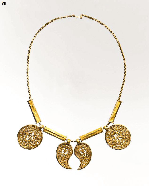 Image showing Byzantine Gold Necklace with Pendants