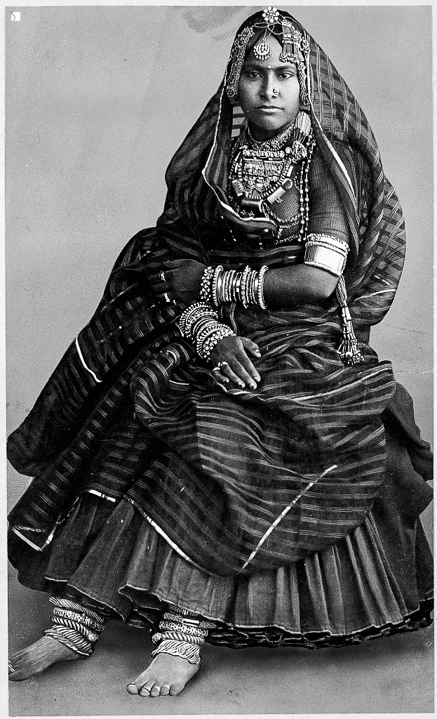 Image showing Woman Wearing Court Dress and Indian Jewelry