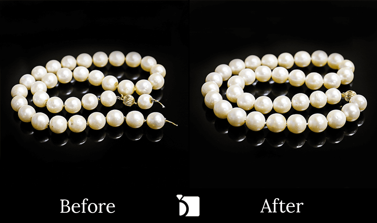 Image Showcasing Before & After #112 of Pearls Getting Premier Necklace Repair Services by Master Jewelers