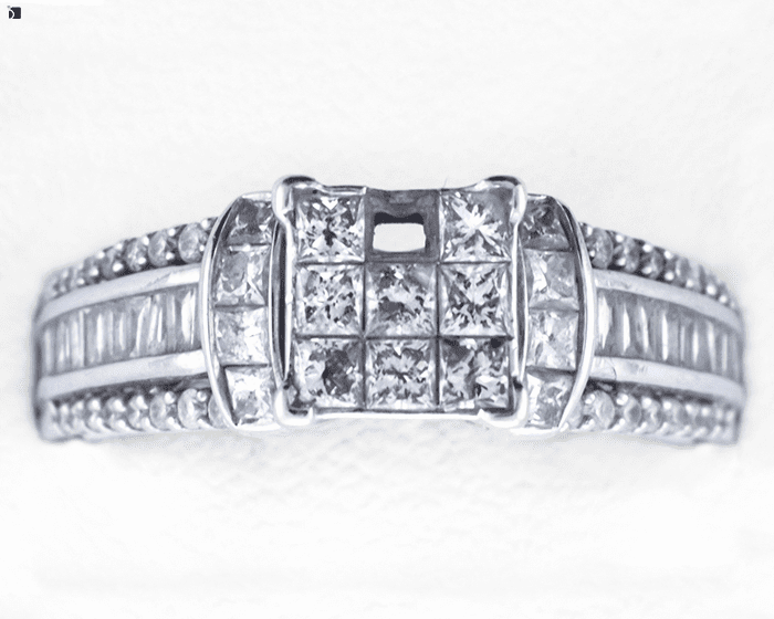 Image Showing Before #21 of Unique Diamond Ring Getting Premier Invisible Setting Services by Master Jewelers