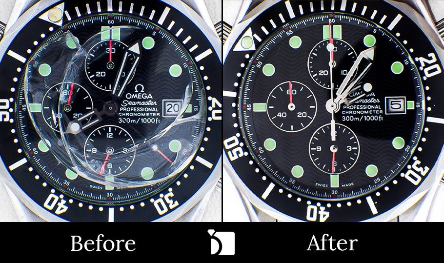 Before After 9 Issue Watch Crystal Replacement