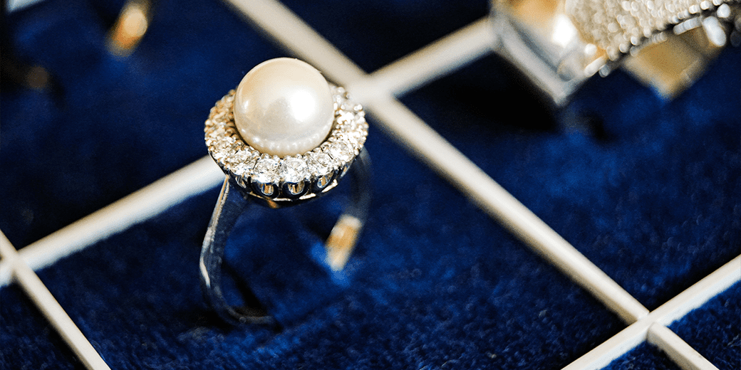 Image Showcasing Restored and Serviced Engagement Pearl Ring
