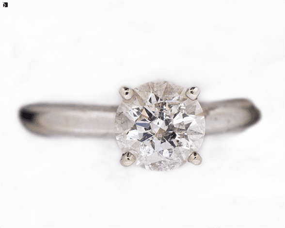 Image Showing Before #17 of a Solitaire Diamond Ring Getting Premier Ring Sizing Services by Master Jewelers