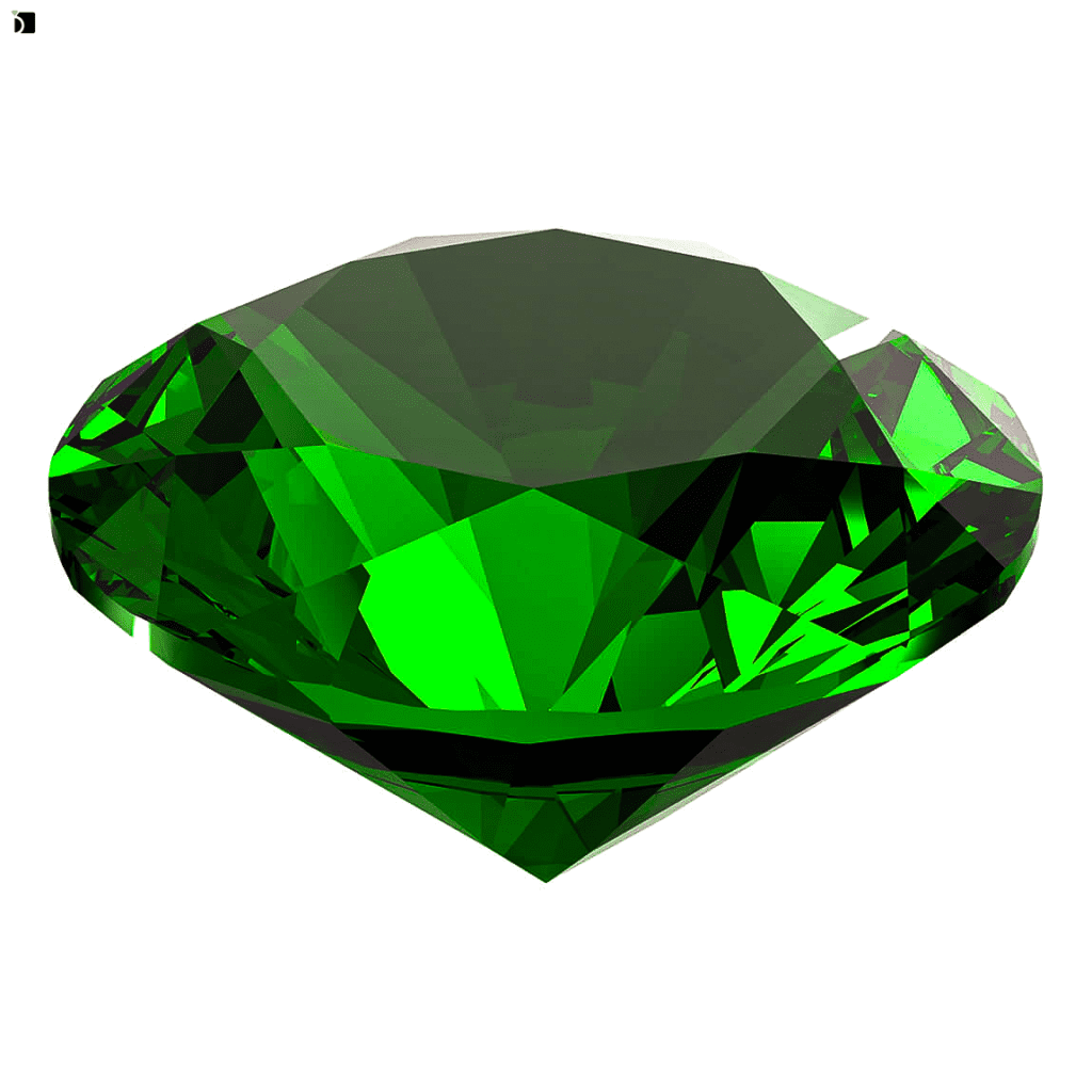 Image showcasing single loose emerald gemstone