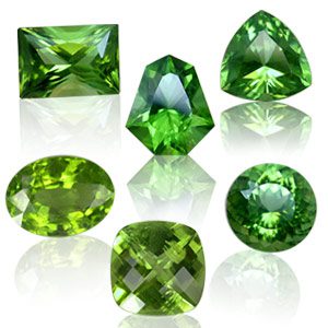 Examples of Different Peridot Gemstone Cuts