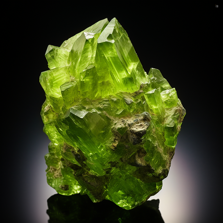 Raw Uncut Natural Green Peridot Gemstone Display