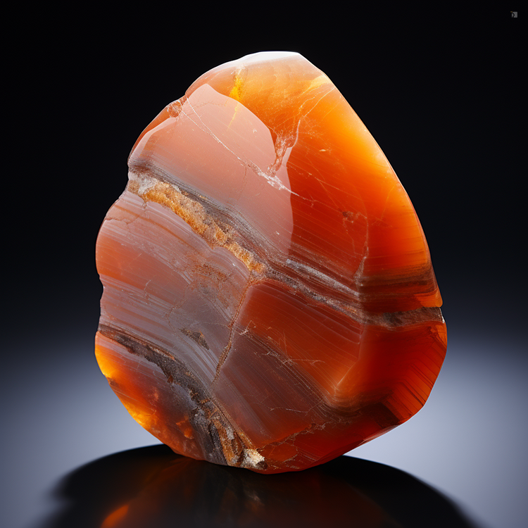 Raw Uncut Natural Orange Sardonyx Gemstone Display
