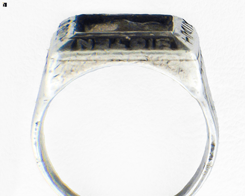 Before #44 Side View of 1960's Championship Ring Prior to Master Jeweler Services