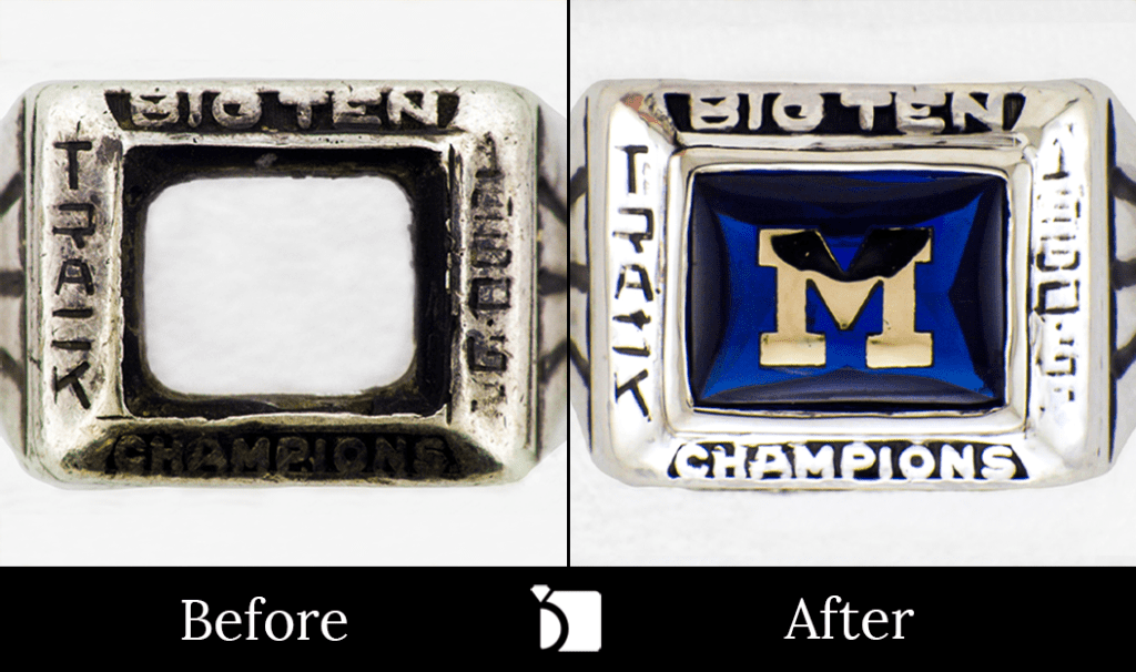 Before & After #44 1960's Champion Ring Repair Restoration
