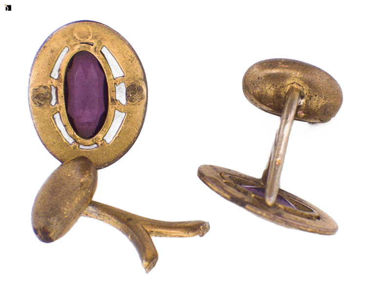 Before #52 Gold Cufflinks Prior to Restoration Services by Master Jewelers