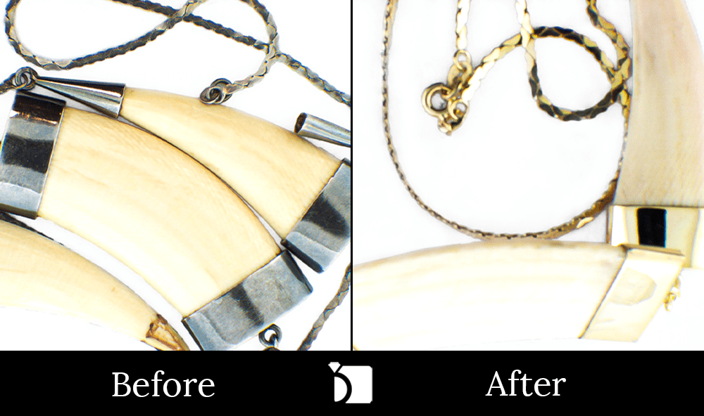 Before & After #58 Necklace Getting Premier Necklace Repair Services by Master Jewelers