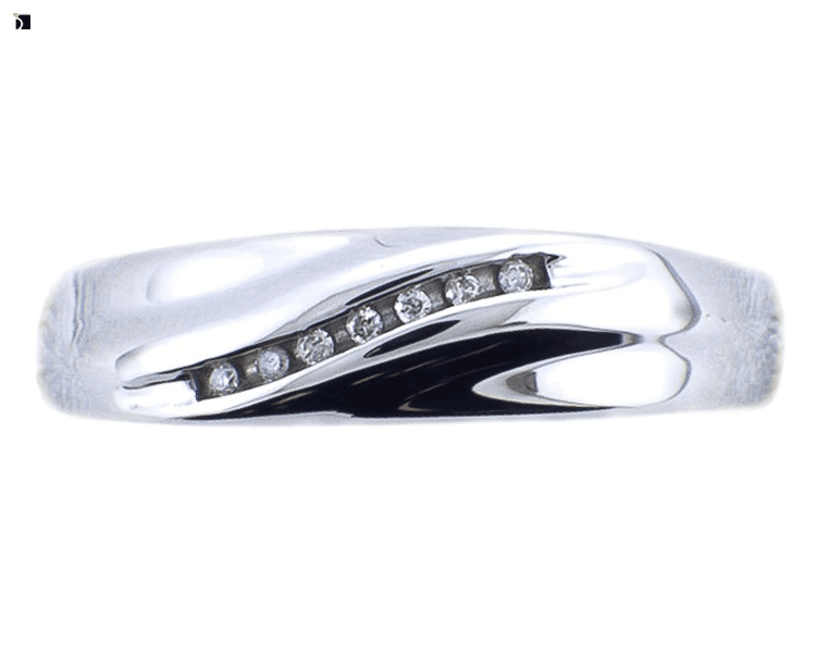 After #61 Men's Sterling Silver Diamond Ring Receiving Premier Fine Jewelry Restoration Services