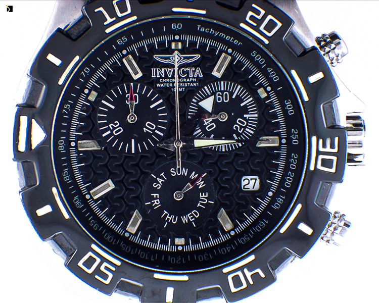 After #63 Invicta Chronograph Watch Serviced by Certified Watchmakers in Watch Repair Service Center