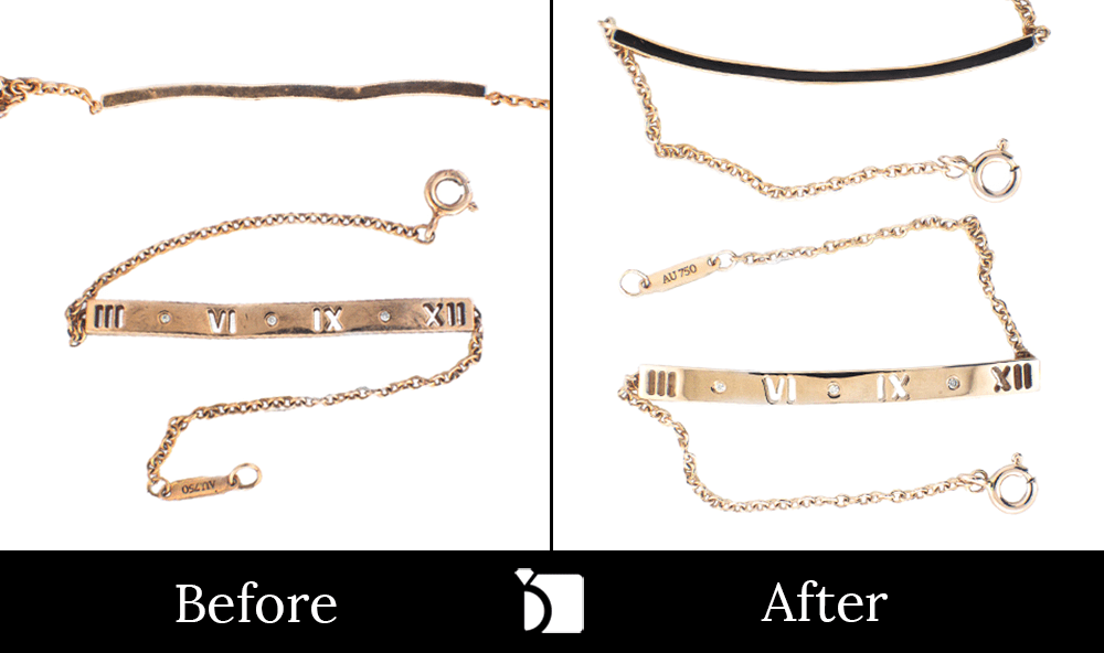 Image showing the Before & After #74 of a Misshapen Tiffany Bracelet Repair