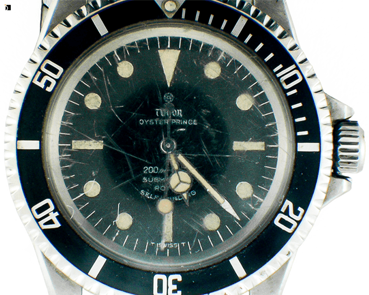 Before #78 1967 Tudor Submariner Timepiece Prior to Premier Watch Repair Services by Certified Watchmakers