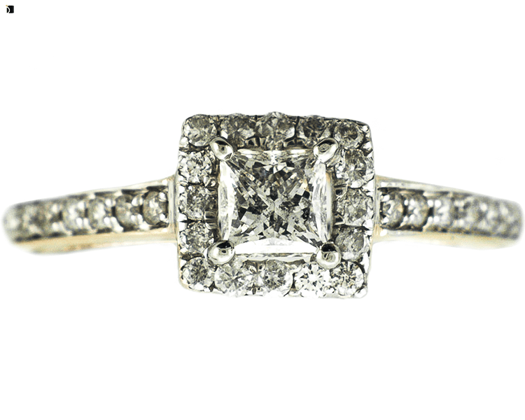 After #79 Top Down View of David Tutera Diamond Ring Post Restoration Services