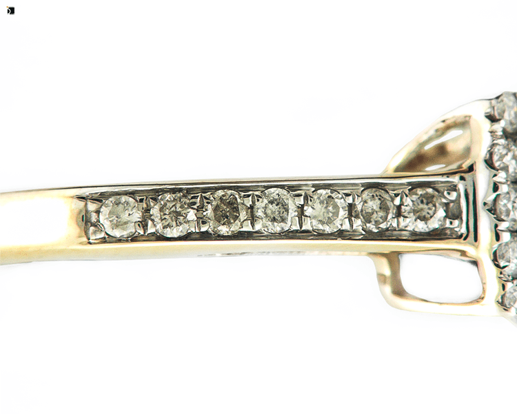 After #79 Side Close Up View of David Tutera Diamond Ring Restored Professionally