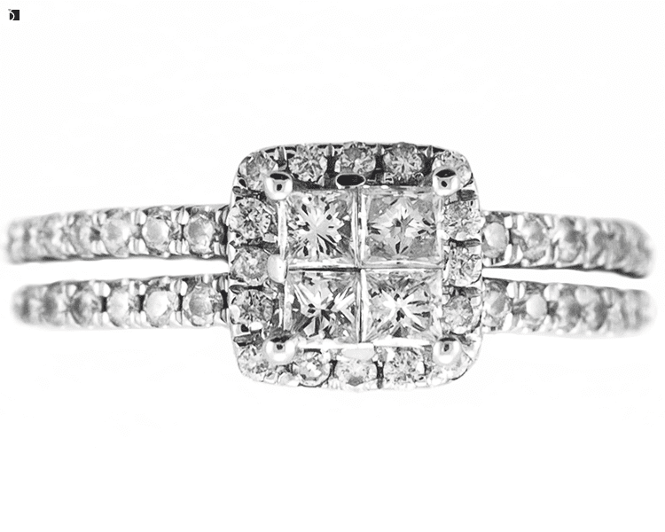 After #81 10k White Gold Wedding Diamond Ring Restored by Master Jewelers in Jewelry Facility
