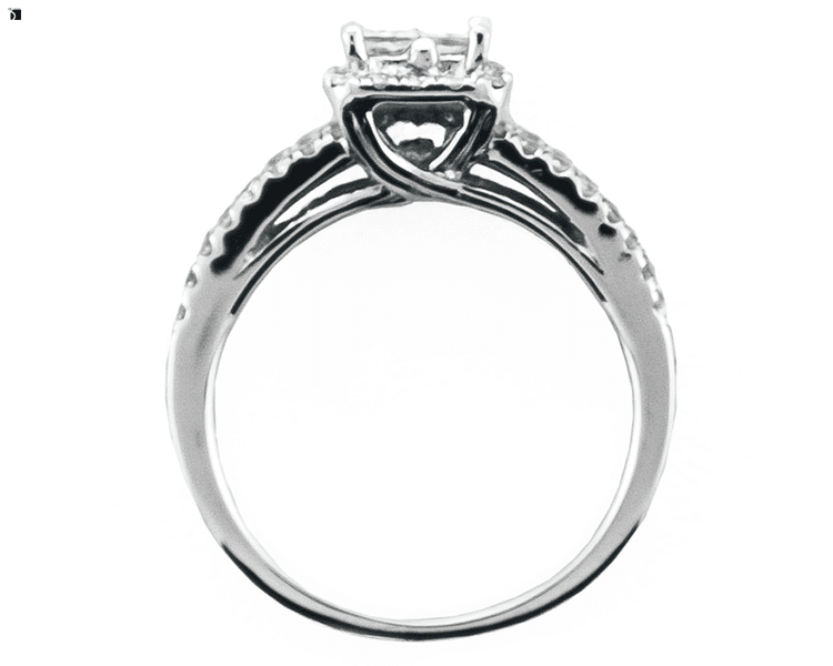 After #81 10k White Gold Wedding Diamond Ring Professionally Restored by Premier Ring Repair Services
