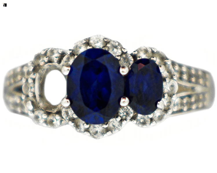 Before #83 Sapphire and Diamond Ring Prior to Premier Ring Restoration Services