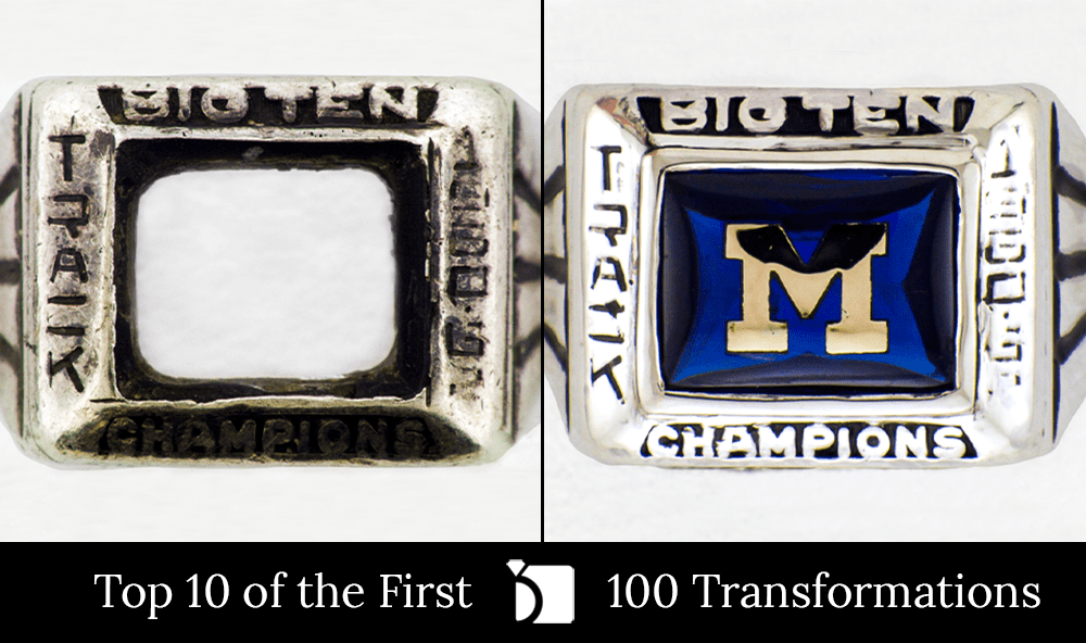 Before & After #100 Vintage Championship Gemstone Ring Cover for Top 10 of the First 100 Transformations