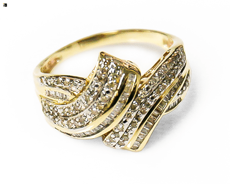 After #101 Front View of 10k Gold Diamond Ring Restored by Premier Shank Replacement