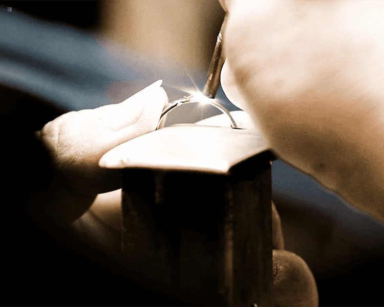 Jeweler Welding Shank Additions to Ring for Premier Ring Resizing Services