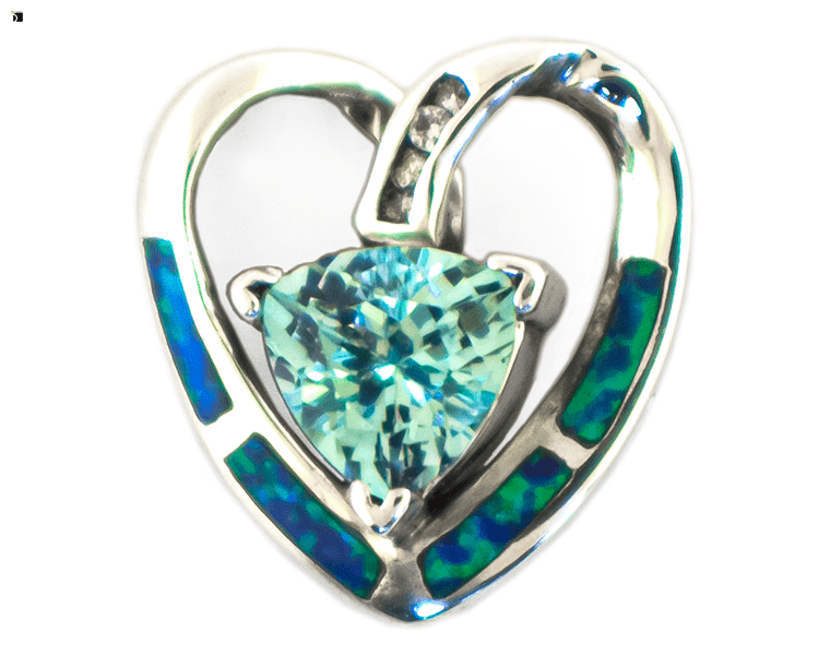 After #145 Heart-Shaped Necklace Pendant Completely Restored by Master Jewelers and Premier Repair Services