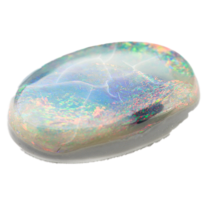 October Birthstone Isolated Single Loose Opal Gemstone