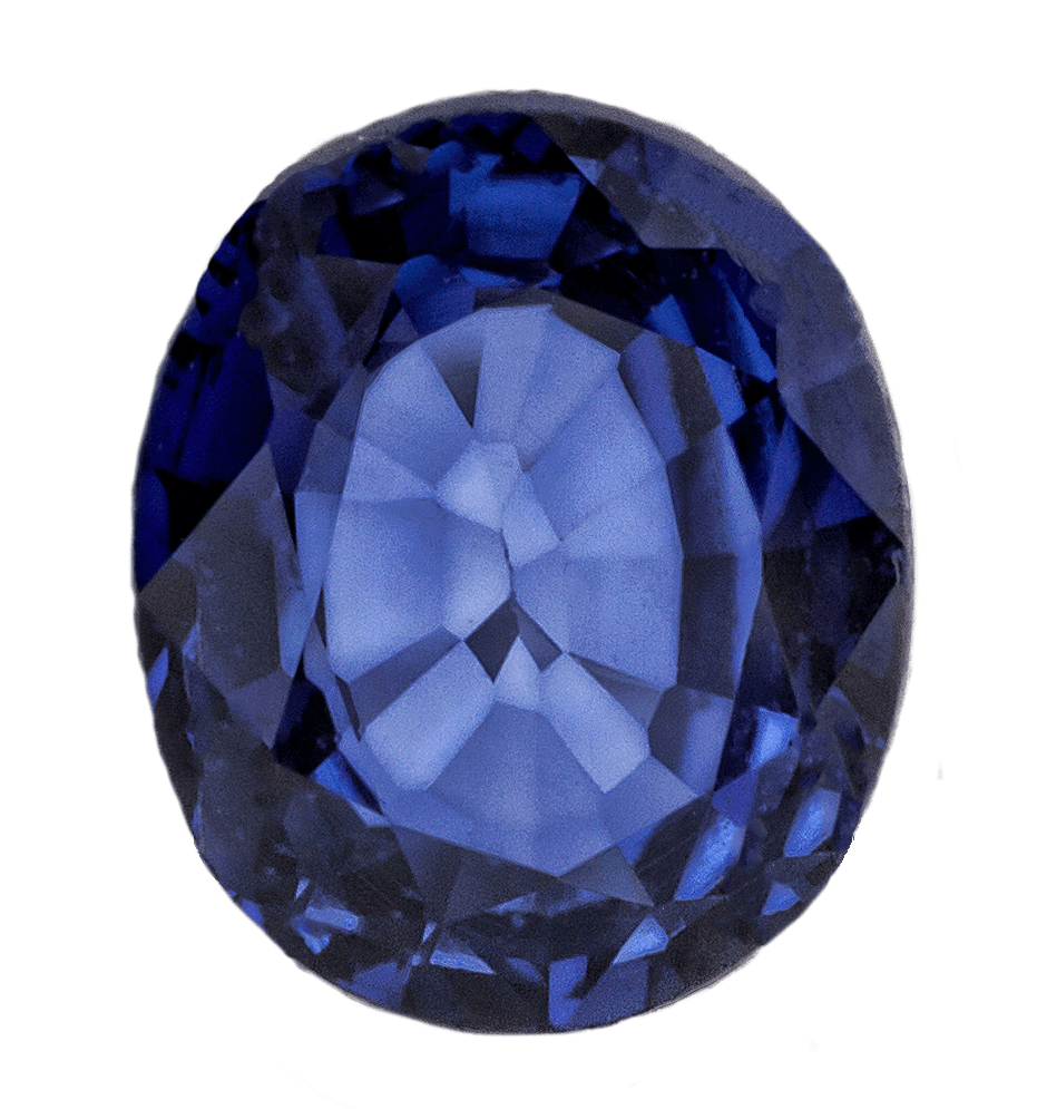 September Birthstone Isolated Single Loose Sapphire Gemstone