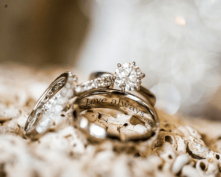 Love Always Engraved Engagement Wedding Diamond Ring Fine Jewelry Feature Image