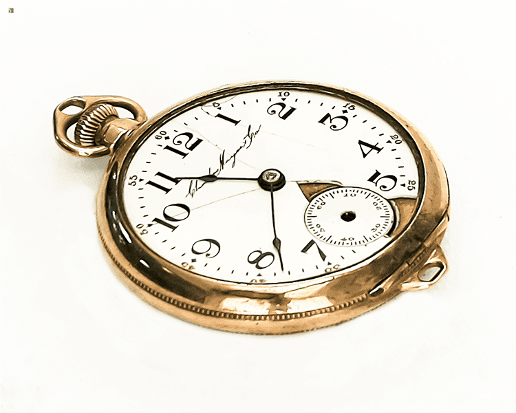 Before #148 Front of Vintage Pocketwatch Prior to Timepiece Restoration Servicing