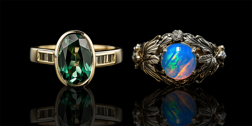 Fine Jewelry Tourmaline and Opal Rings Restored by Master Jewelers Reflected October Birthstones Featured Image