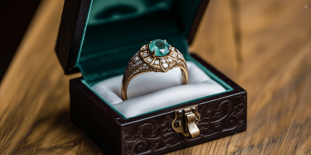 Vintage Emerald Gemstone Ring Heirloom Jewelry