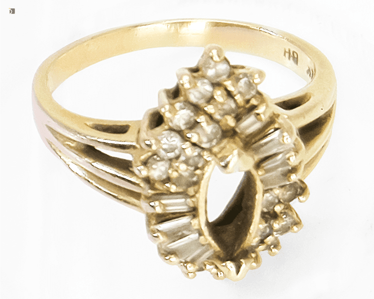 Before #155 14kt Gold Ring Prior to Restoration Services