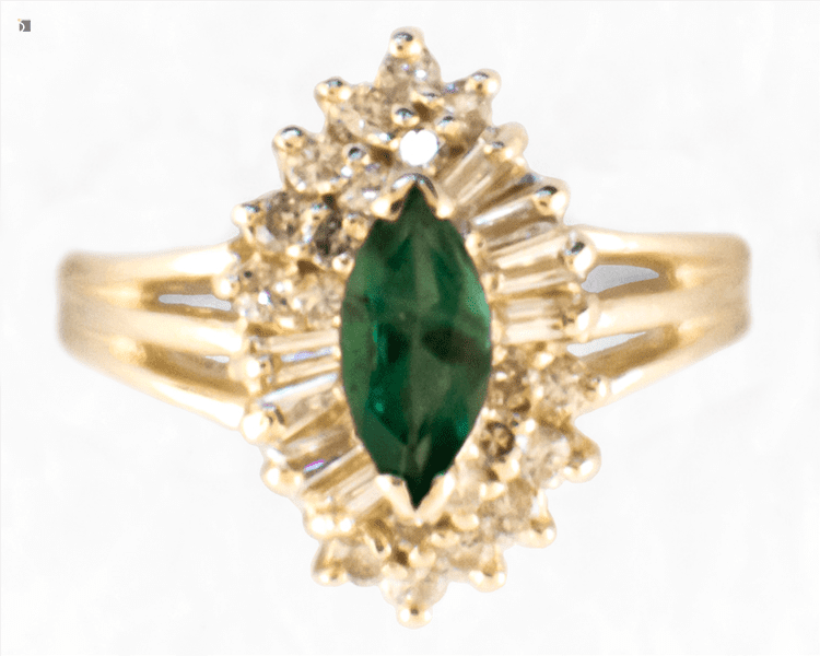 After #155 14kt Gold Ring Restored with Premier Gemstone Replacement Services