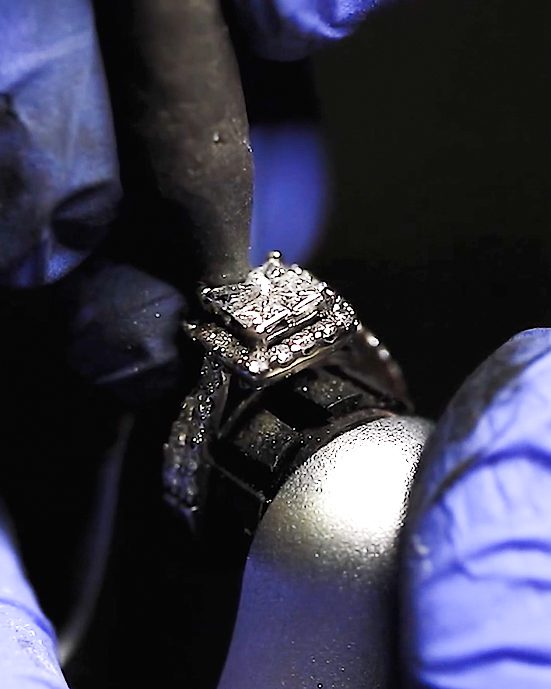 Photo showcasing jeweler at My Jewelry Repair restoring diamond ring