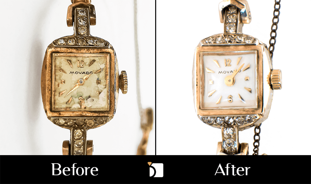 Before & After #159 Restored Vintage Movado Bracelet Watch by Premier Watch Restoration Servicing