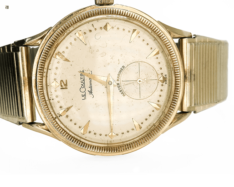 Before #160 Vintage Gold LeCoultre Automatic Timepiece Prior to Watch Servicing by Master Craftsmen